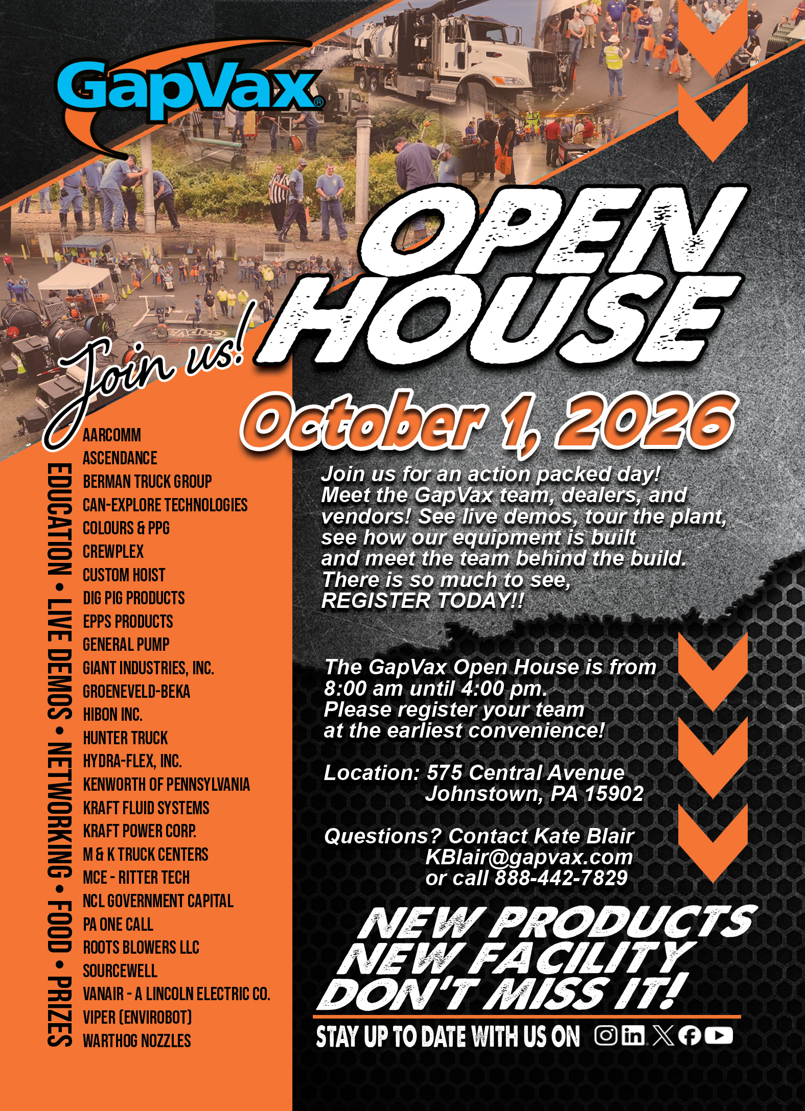 GapVax Open House - October 1, 2026 - 575 Central Avenue, Johnstown, PA